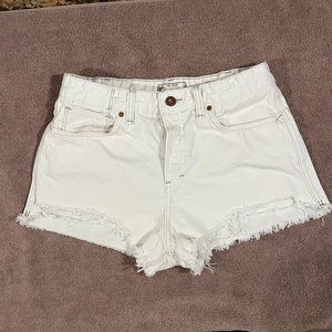 Free People White Cut Off Denim Shorts  Excellent Like New Condition
